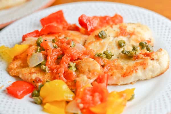 Chicken Cutlets with Bell Pepper Ragout