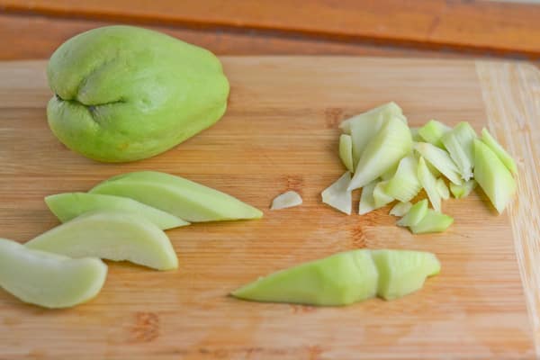 Cutting Chayote