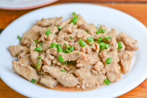 Stir Fried Chicken Strips with Garlic Sauce