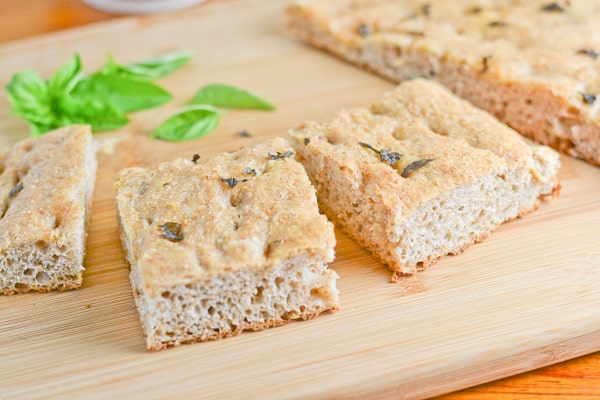 Whole Wheat Basil Focaccia Bread