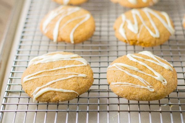 Ginger Cookies with White Chocolate Drizzle