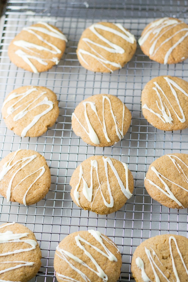 Ginger Cookies with White Chocolate Drizzle