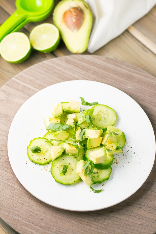 Simple Avocado Cucumber Salad