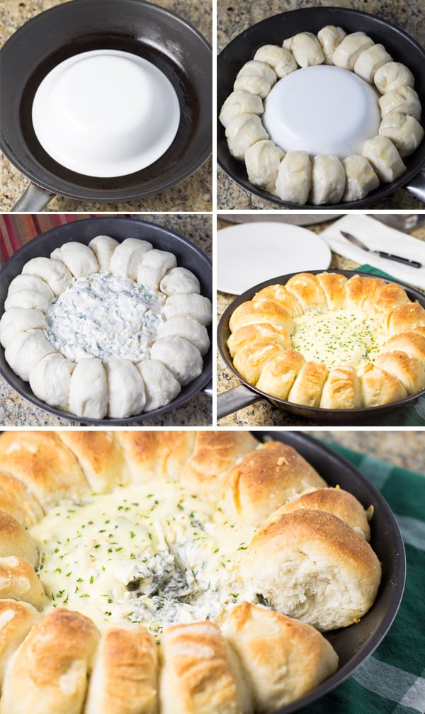 Spinach Artichoke Dip Bread Ring