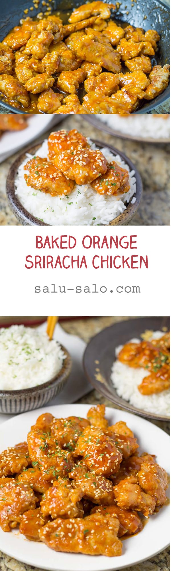 Baked Orange Sriracha Chicken