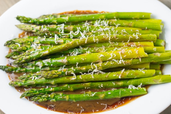 Roasted Asparagus with Balsamic Soy Dressing
