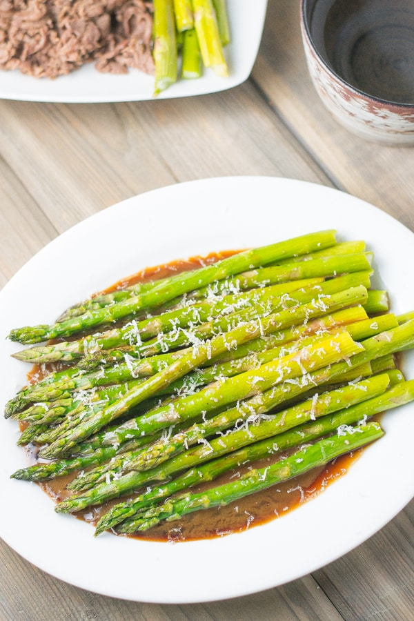 Roasted Asparagus with Balsamic Soy Dressing