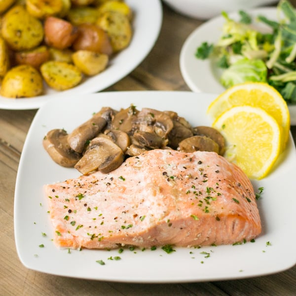 Oven Steamed Salmon with Mushrooms - Salu Salo Recipes