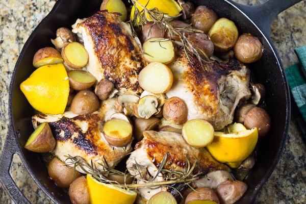 Skillet Chicken Breast with Lemon and Rosemary