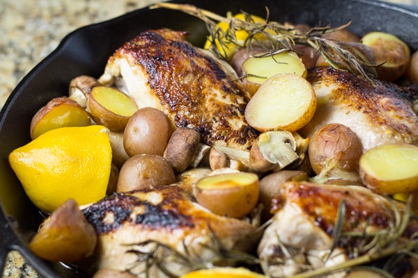 Skillet Chicken Breast with Lemon and Rosemary