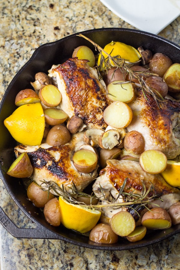 Skillet Chicken Breast with Lemon and Rosemary