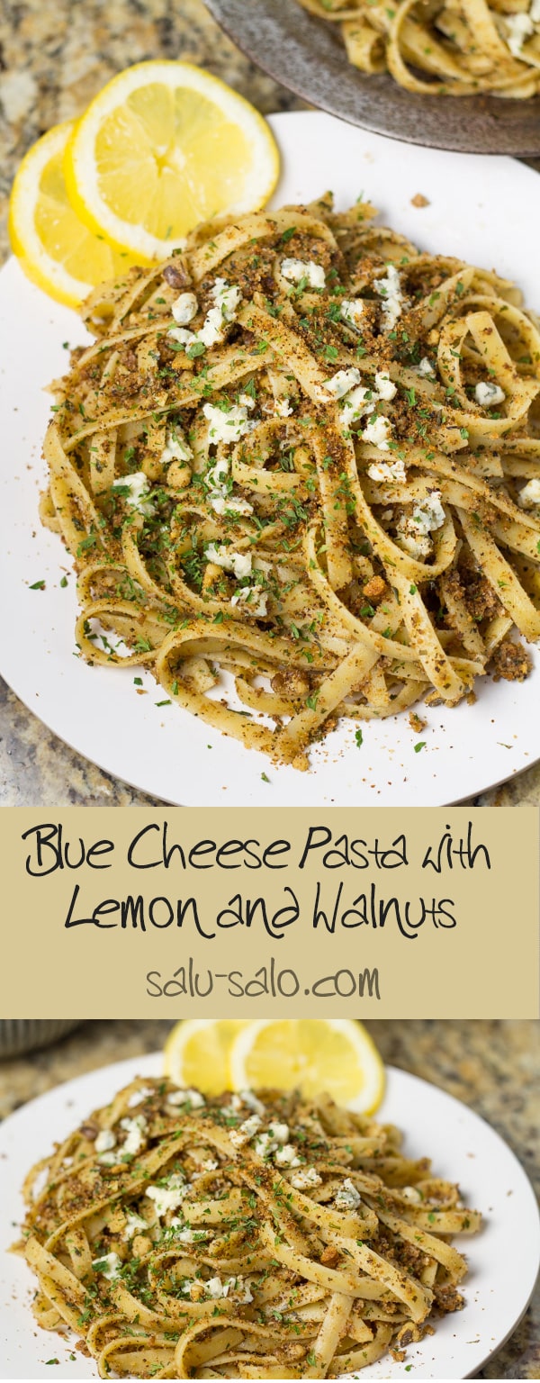 Blue Cheese Pasta with Lemon and Walnuts