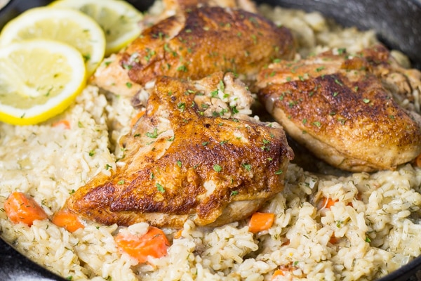 Greek Lemon Rice with Chicken