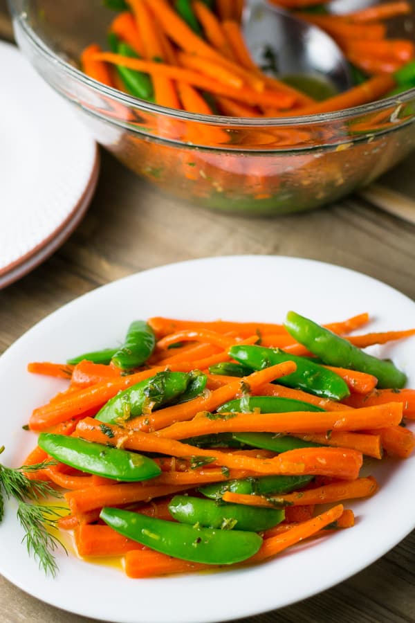 Peas and Carrots with Lemon, Dill, and Mint