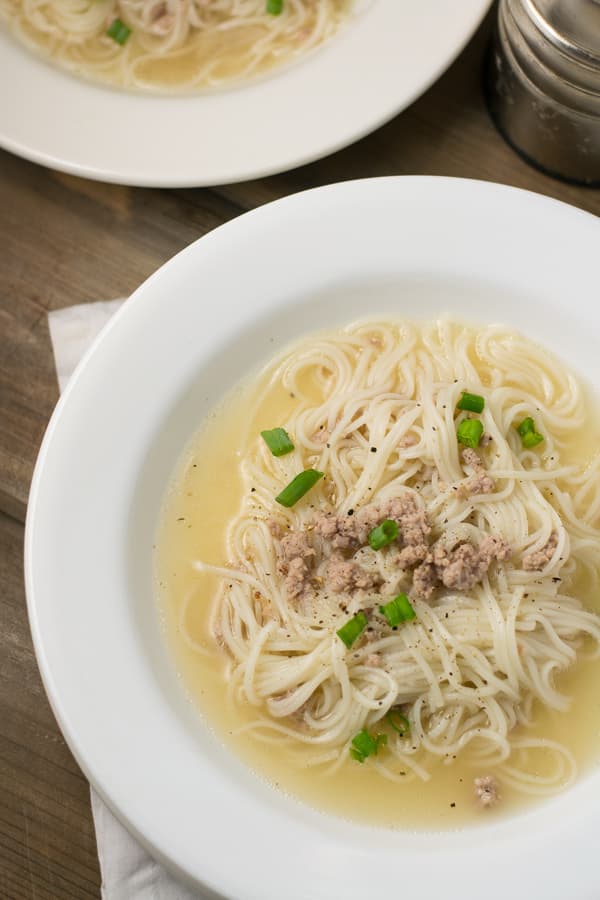 Misua Soup with Ground Pork