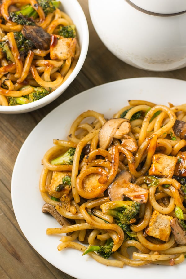 Stir Fried Noodles with Crispy Tofu