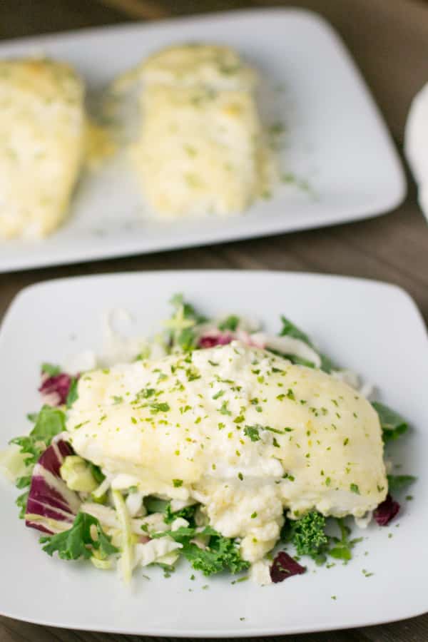 Halibut with Lime Garlic Sauce