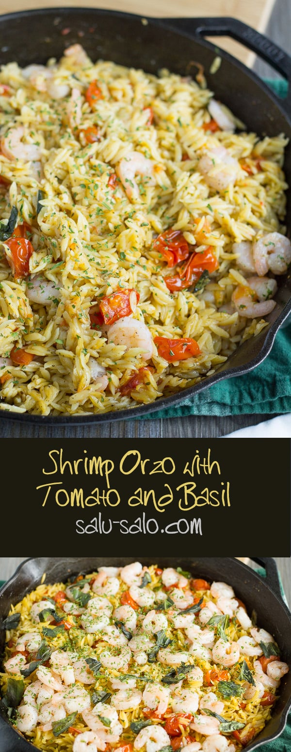 Shrimp Orzo with Tomato and Basil