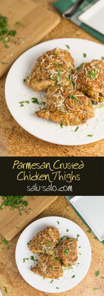 Parmesan Crusted Chicken Thighs - Salu Salo Recipes