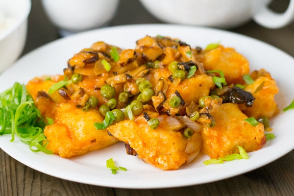 Sweet and Sour Fish and Mushrooms