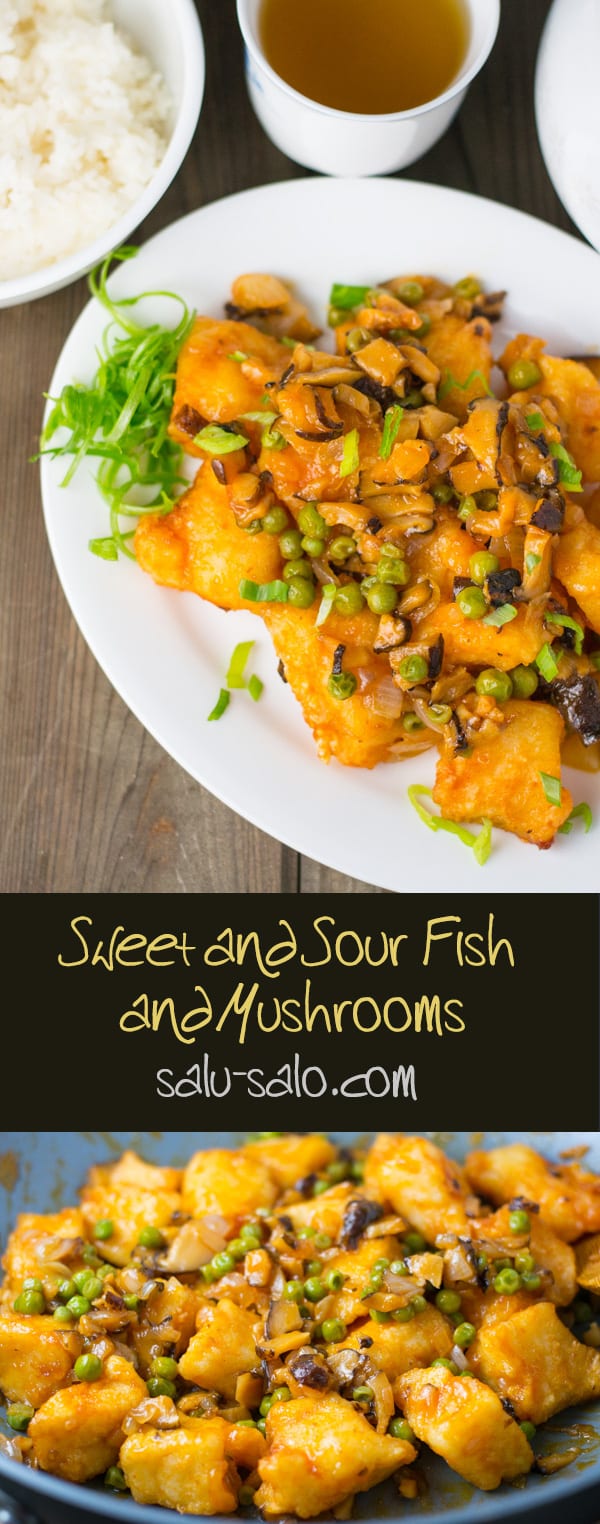 Sweet and Sour Fish and Mushrooms