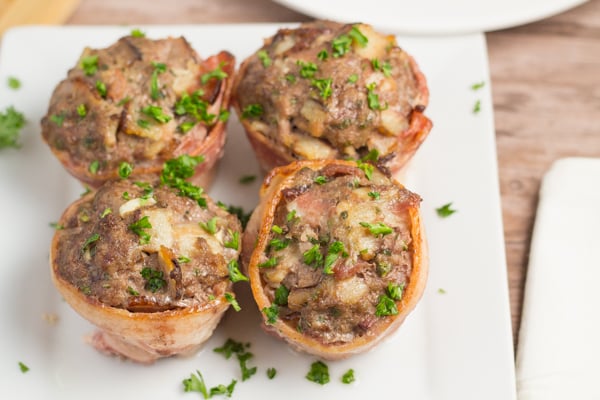 Bacon Wrapped Mini Meatloaf