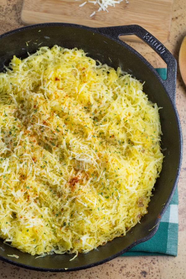 Garlic Parmesan Spaghetti Squash