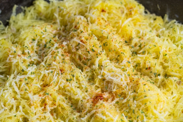 Garlic Parmesan Spaghetti Squash