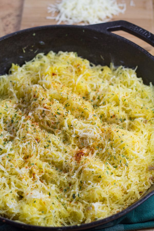 Garlic Parmesan Spaghetti Squash