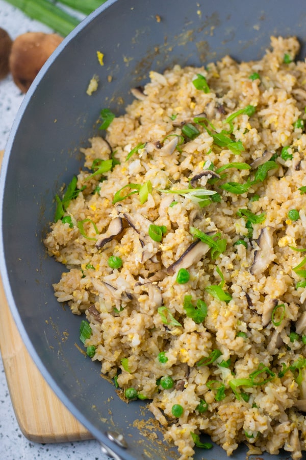 Quick Egg and Mushroom Fried Rice