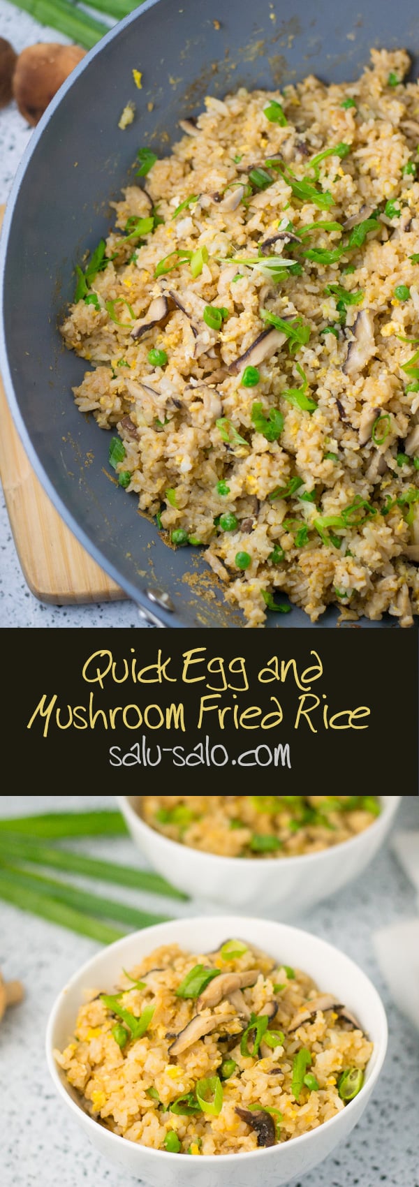 Quick Egg and Mushroom Fried Rice - Salu Salo Recipes