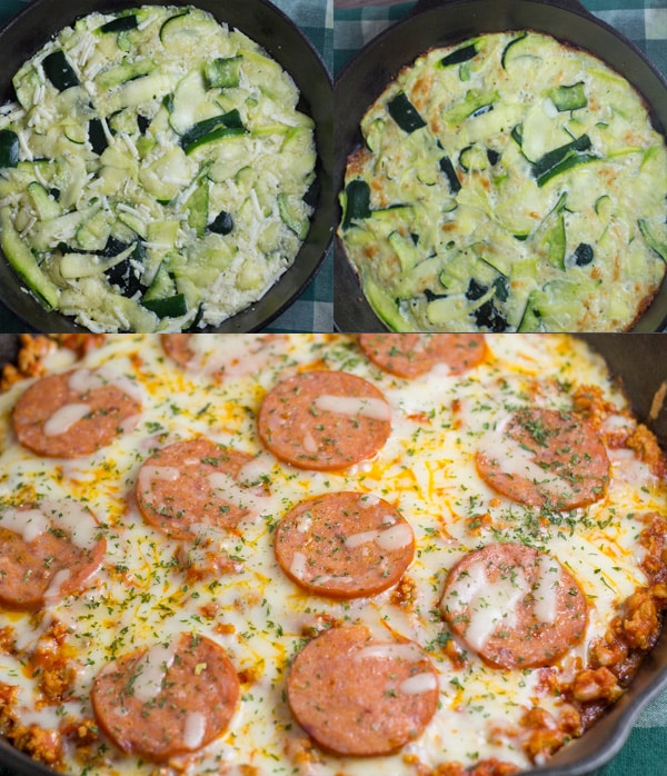 Low Carb Zucchini Crust Pizza