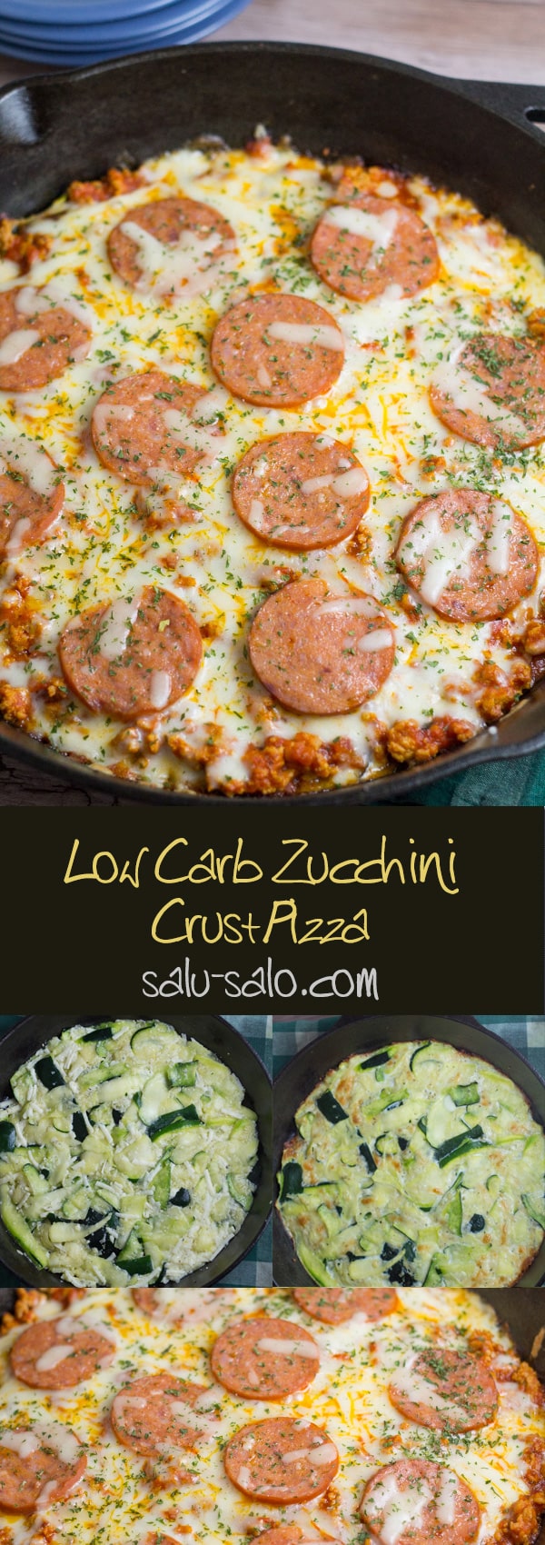 Low Carb Zucchini Crust Pizza