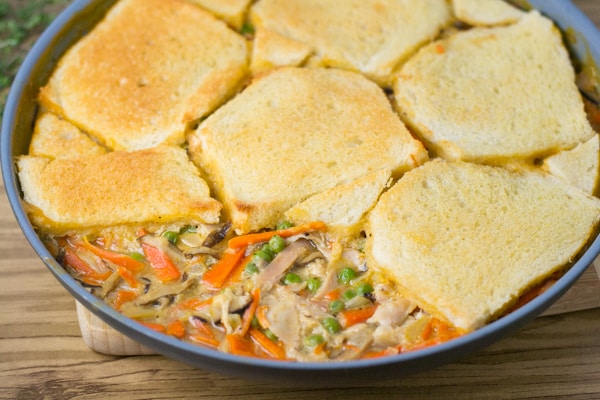 Skillet Chicken Mushroom Pot Pie