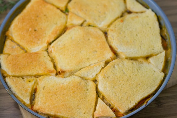 Skillet Chicken Mushroom Pot Pie