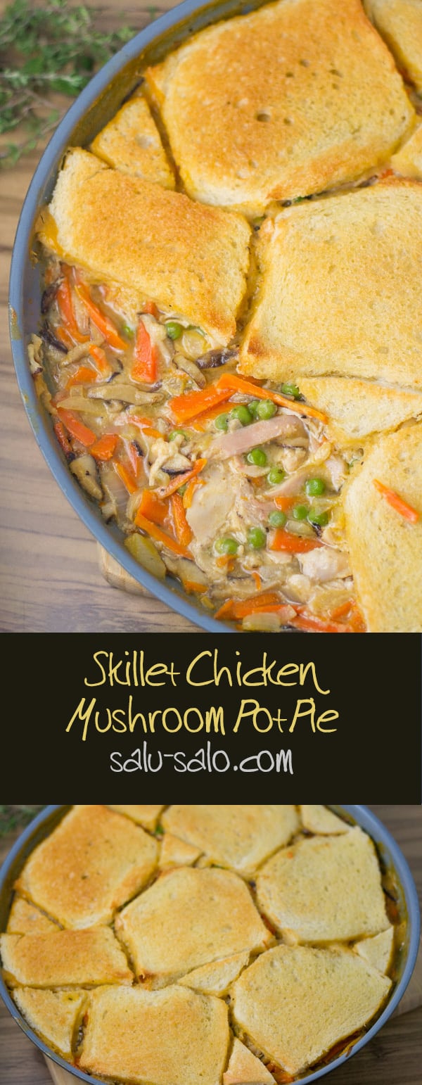 Skillet Chicken Mushroom Pot Pie