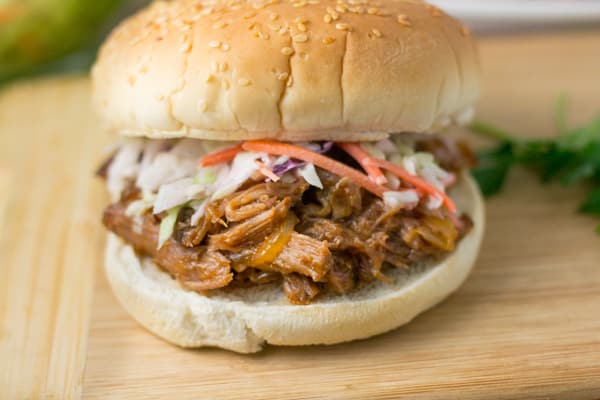  Slow Cooker Ginger Ale Pulled Pork Sandwich