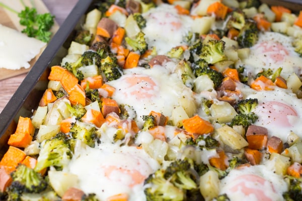 Baked eggs on sale with veggies