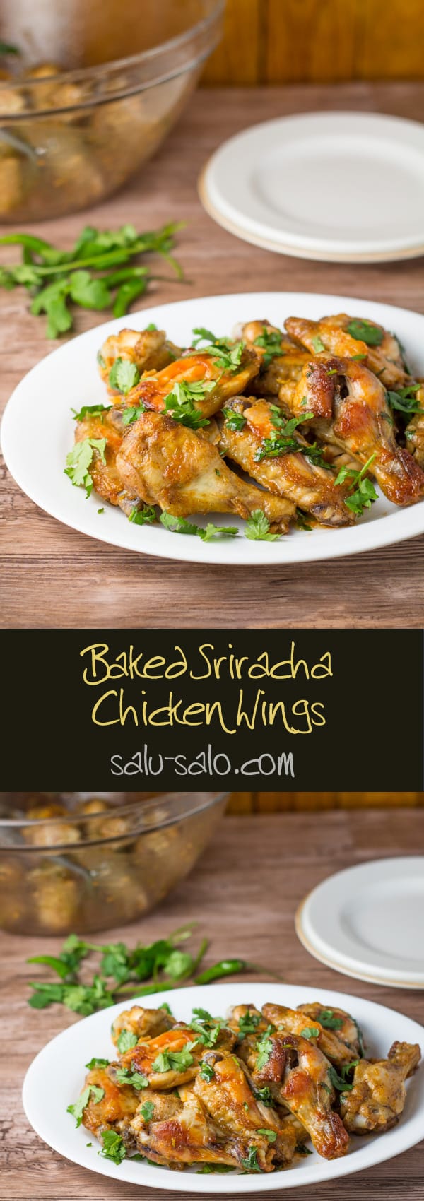 Baked Sriracha Chicken Wings