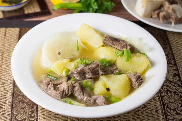 Nilagang Baka (Beef Soup with Cabbage and Potatoes)