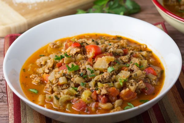 Sausage Stew with Eggplant and Celery