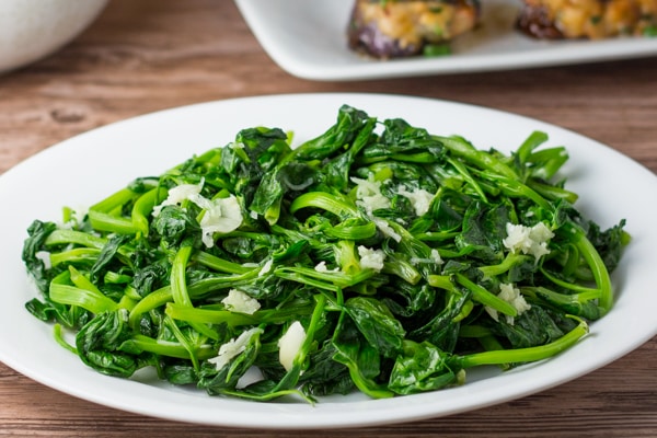 Snow Pea Leaves with Garlic