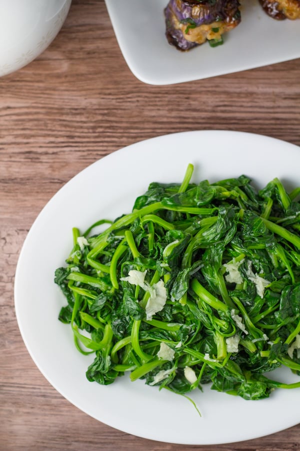 Snow Pea Leaves with Garlic