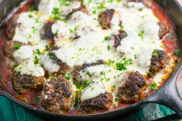 Skillet Meatball Parmesan