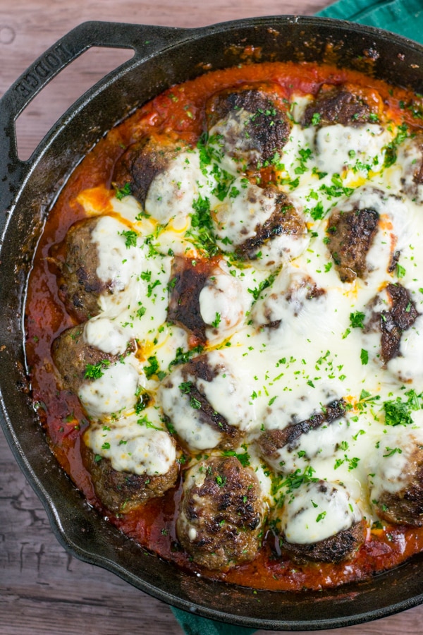 Skillet Meatball Parmesan