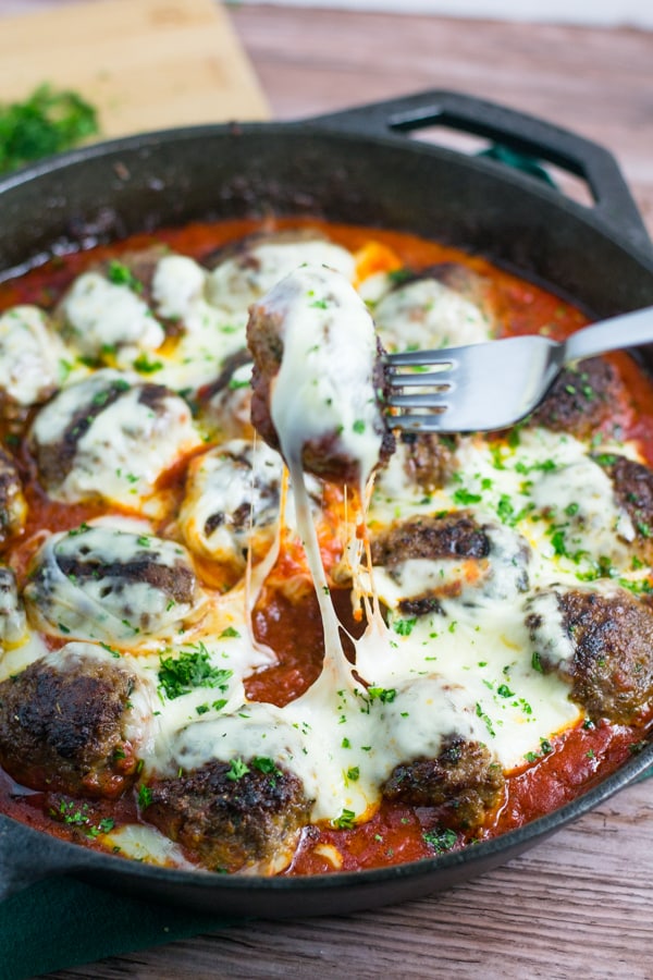 Skillet Meatball Parmesan