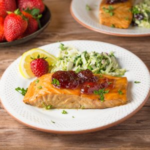 Baked Strawberry Salmon