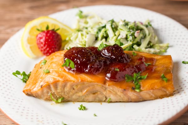 Baked Strawberry Salmon - Salu Salo Recipes