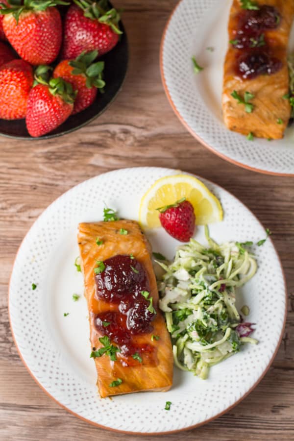 Baked Strawberry Salmon