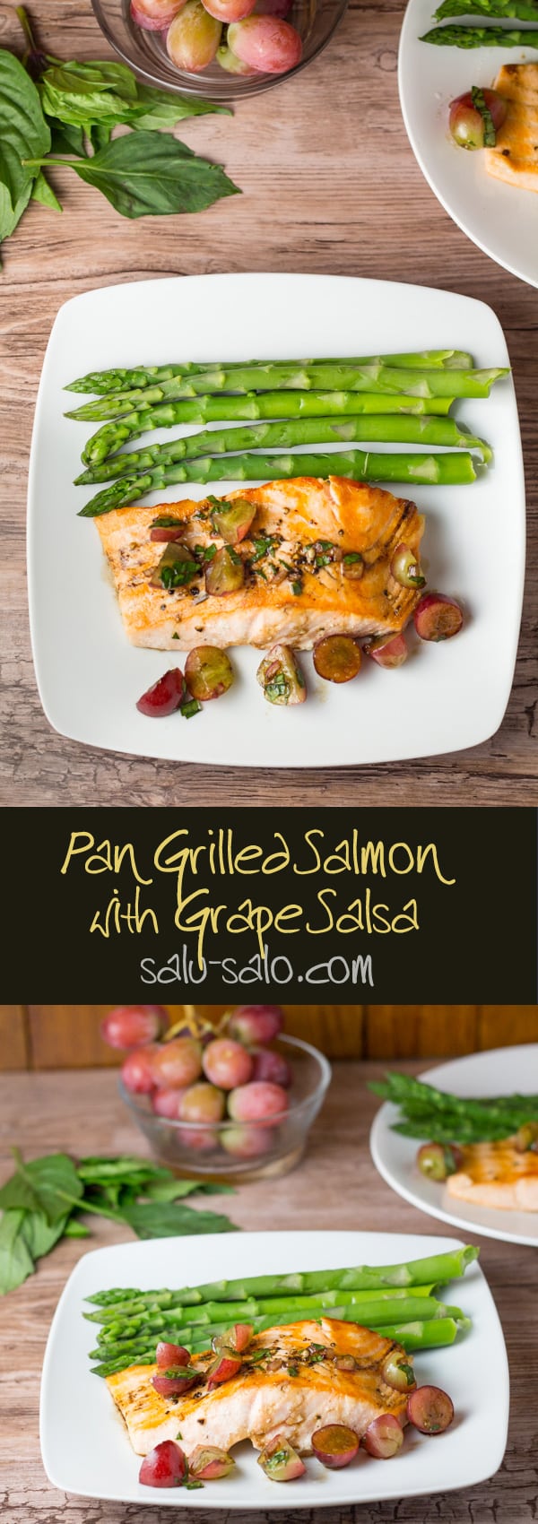 Pan Grilled Salmon with Grape Salsa